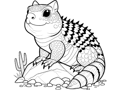 chuckwalla coloring page