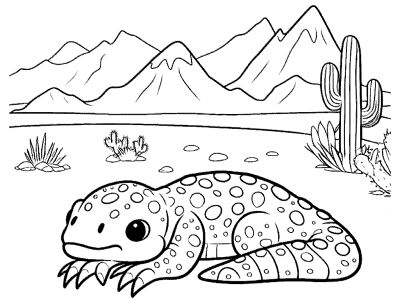 gila monster coloring page