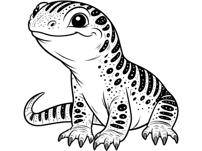 gila monster coloring page