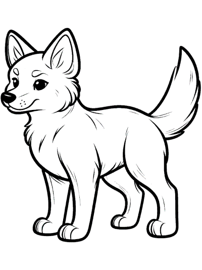 dingo coloring page