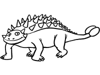 Ankylosaurus dinosaur coloring page