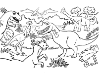 dinosaurs group 2 coloring page