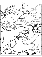 dinosaurs group 3 coloring page