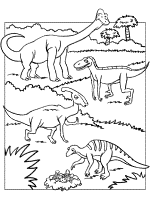 dinosaurs group 4 coloring page