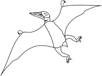 Pterodactylus dinosaur coloring page