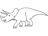 Triceratops dinosaur coloring page