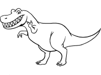 Tyrannosaurus rex dinosaur coloring page 2