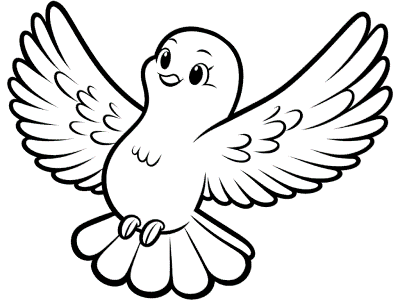 dove flying coloring page