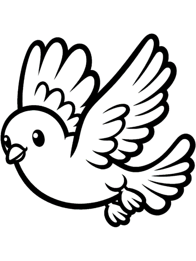 dove flying coloring page