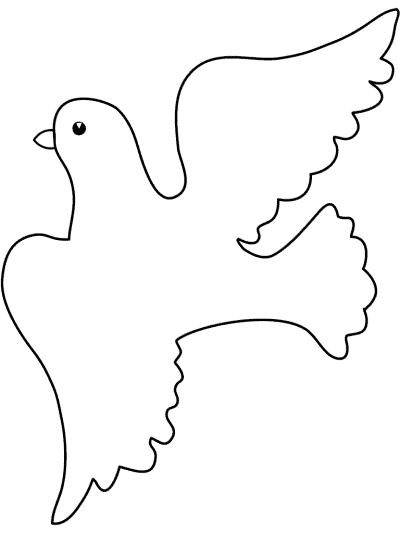 dove flying coloring page