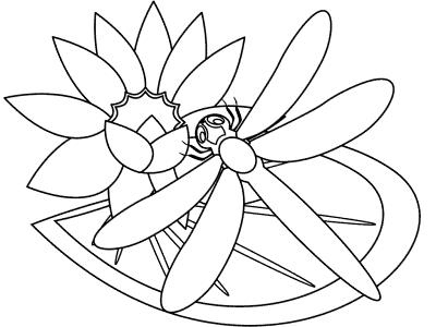 dragonfly coloring page