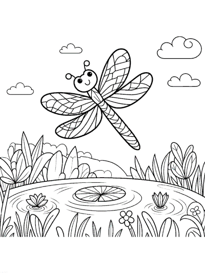 dragonfly coloring page