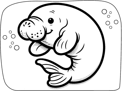 dugong coloring pages