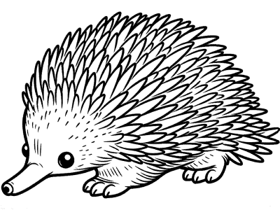 echidna coloring page