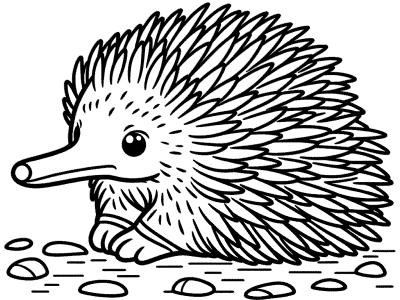 echidna coloring page