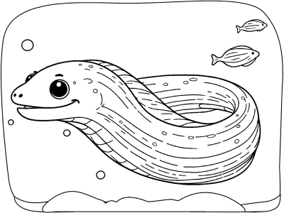 eel coloring page