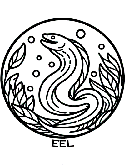 eel coloring page