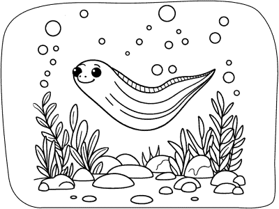 eel coloring page