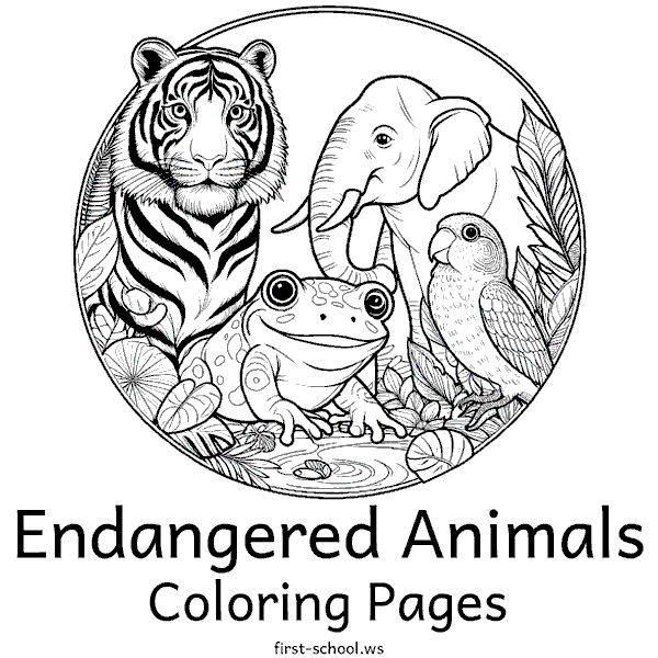 Endangered Animals - Species Coloring Pages