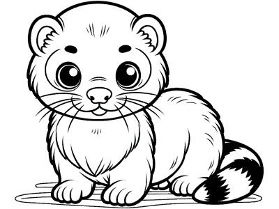 ferret coloring page