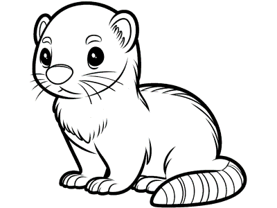 ferret coloring pag