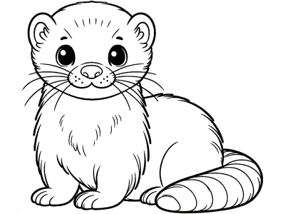 ferret coloring page