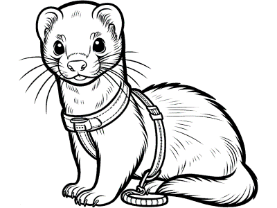 ferret coloring page