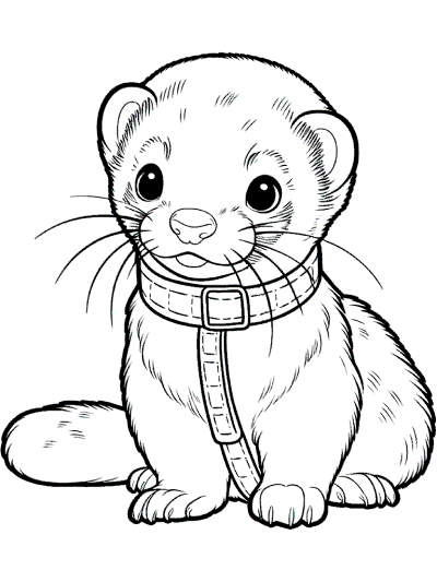 ferret coloring page