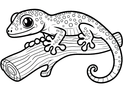 gecko coloring page