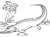 gharial coloring page