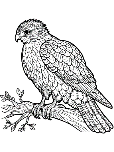 goshawk coloring page