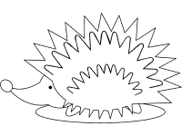 hedgehog coloring page 