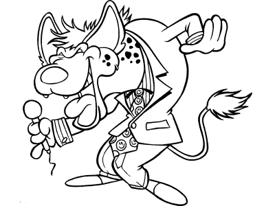 comedian hyena coloring page