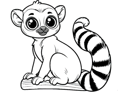 lemur coloring page