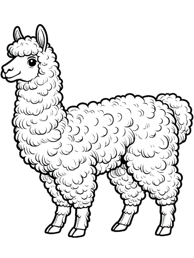 llama coloring pages