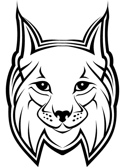 lynx head or mask coloring page