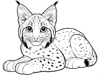 lynx coloring page