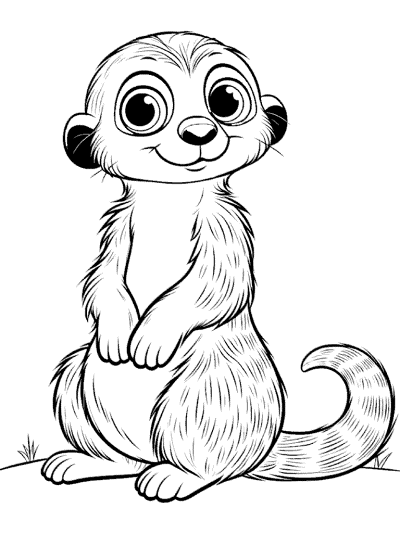 meerkat coloring page