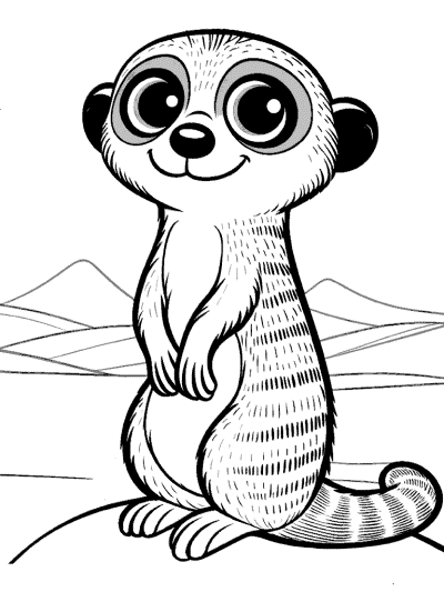 meerkat coloring page