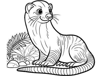 mongoose coloring page