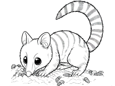 numbat coloring page