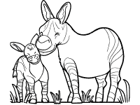 okapi an calf coloring page