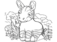 cute okapi coloring page