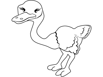 ostrich coloring page