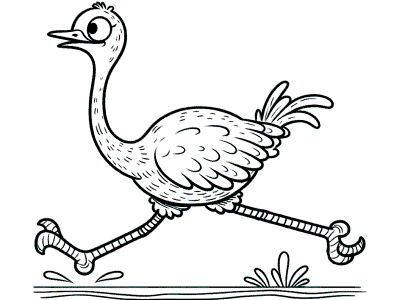 ostrich coloring page