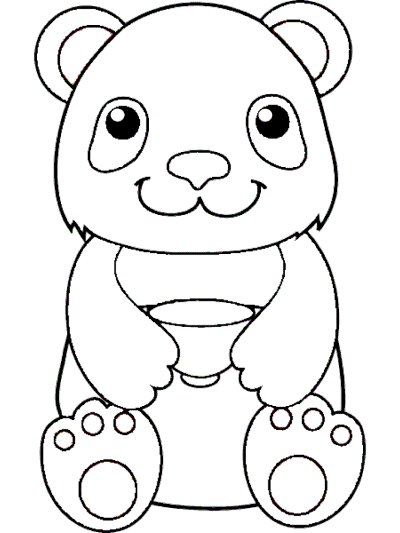 panda coloring page