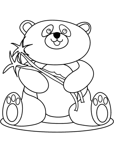 panda coloring page