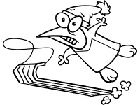 penguin sleds coloring page