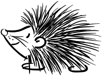 porcupine coloring page 2