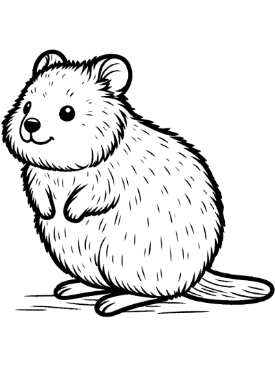 quokka coloring page